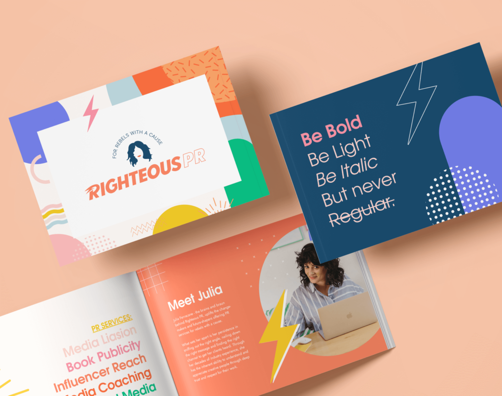 Branding Basics for Righteous PR - Graphic Designer Melbourne - Crystal Oliver