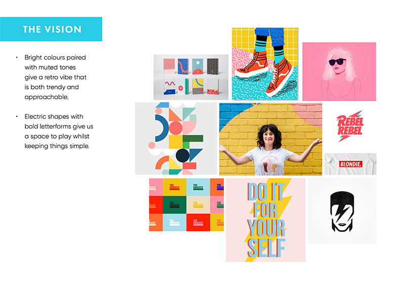 Colourful Abstract Moodboard for Righteous PR